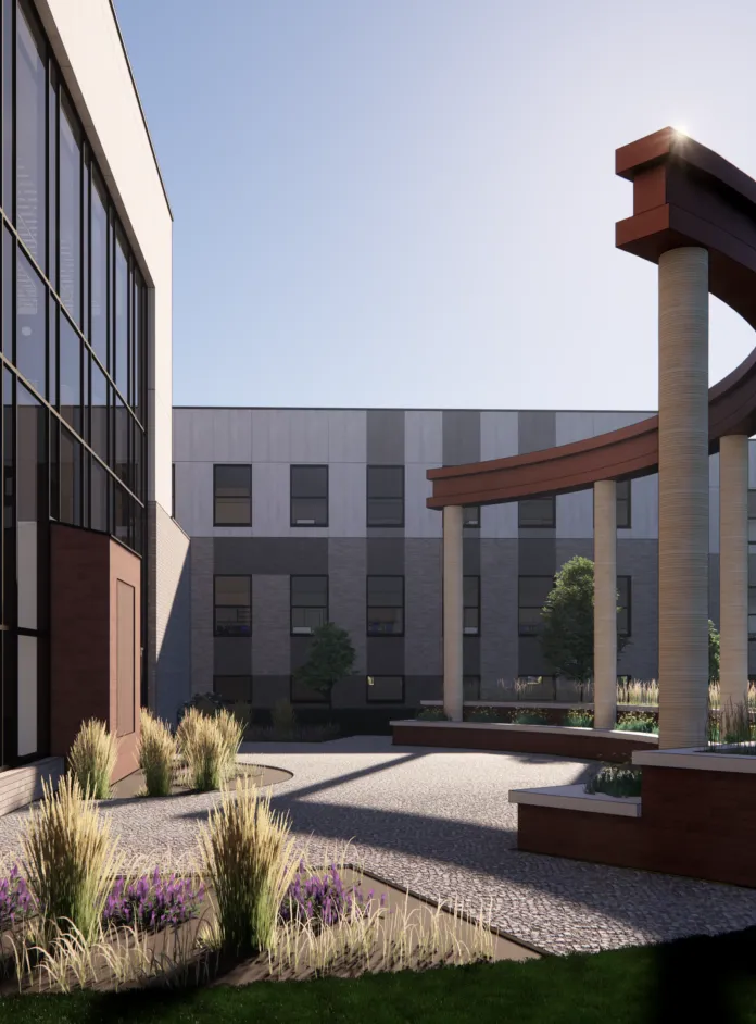 EXTERIOR PRAYER HALL GARDEN