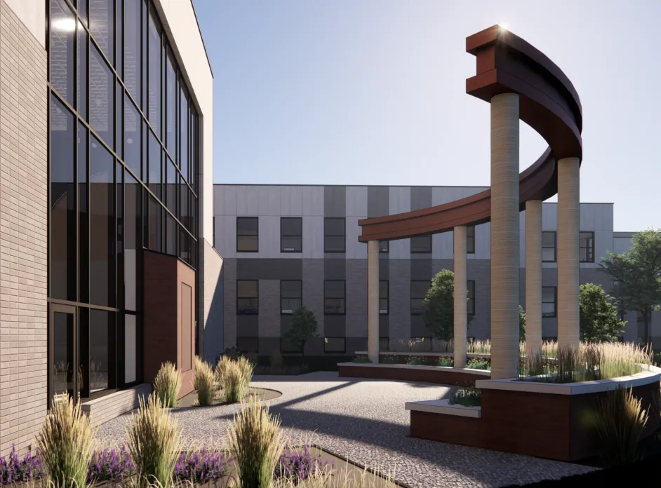 EXTERIOR PRAYER HALL GARDEN