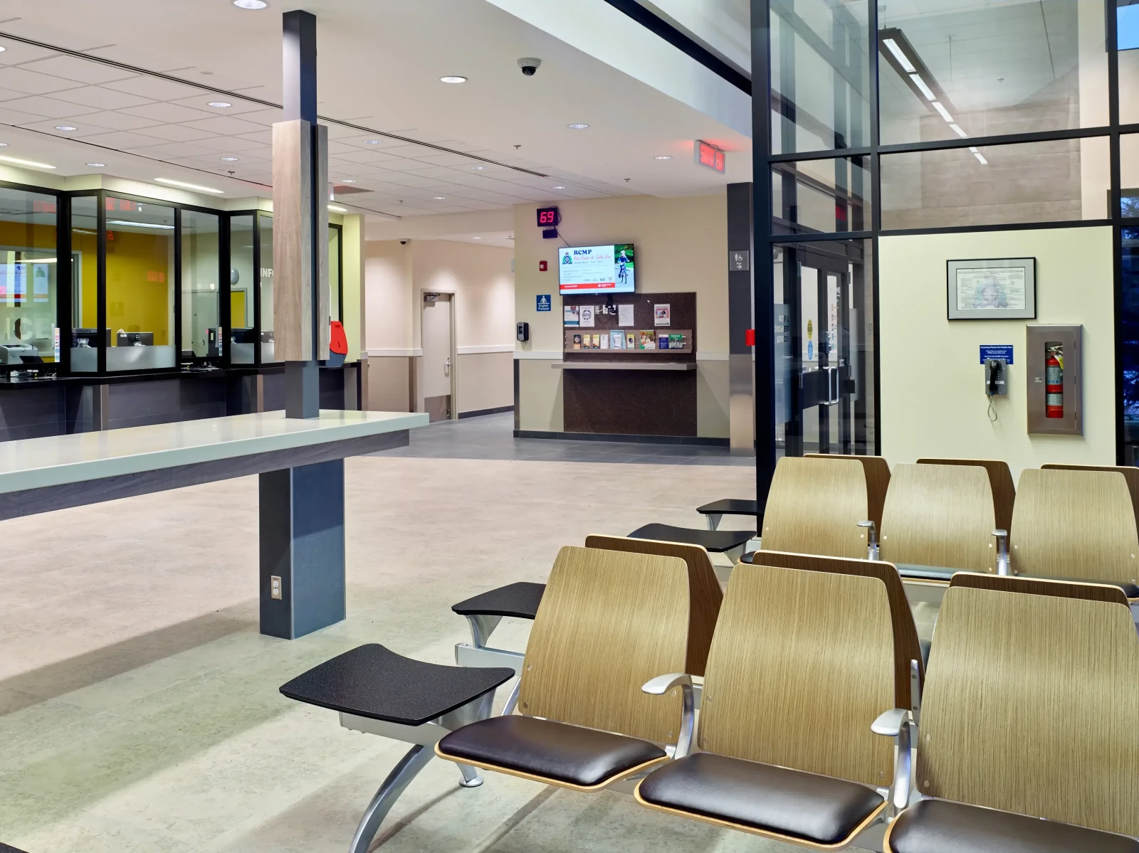 Strathcona rcmp interior lobby desk view copy