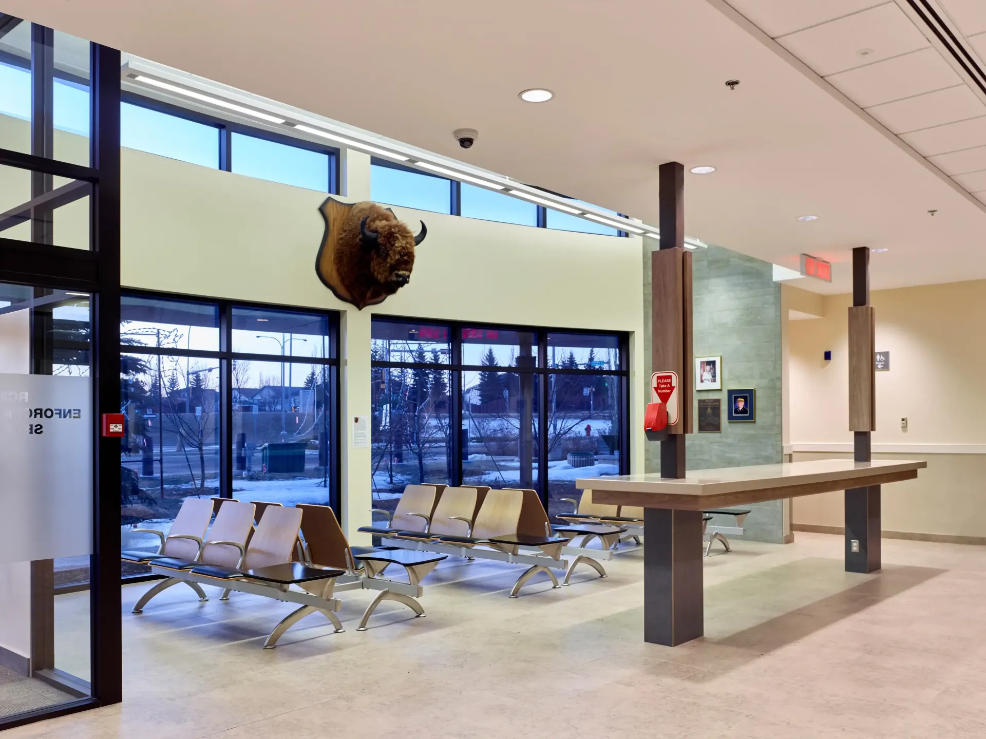 Strathcona rcmp interior lobby seating view copy
